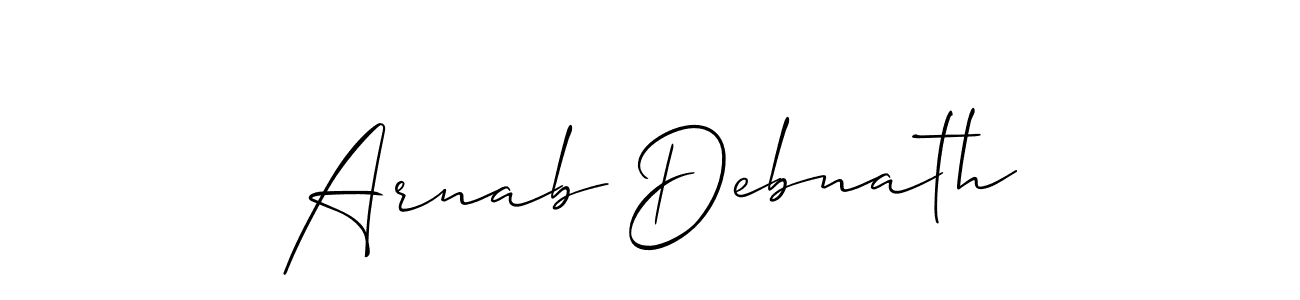 How to make Arnab Debnath signature? Allison_Script is a professional autograph style. Create handwritten signature for Arnab Debnath name. Arnab Debnath signature style 2 images and pictures png