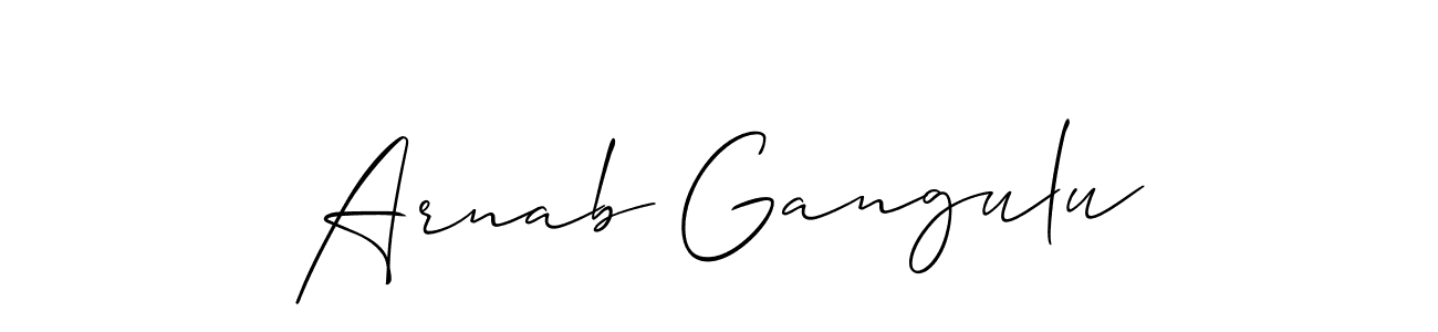 How to Draw Arnab Gangulu signature style? Allison_Script is a latest design signature styles for name Arnab Gangulu. Arnab Gangulu signature style 2 images and pictures png