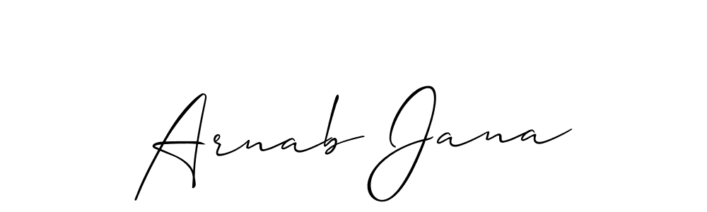 You should practise on your own different ways (Allison_Script) to write your name (Arnab Jana) in signature. don't let someone else do it for you. Arnab Jana signature style 2 images and pictures png