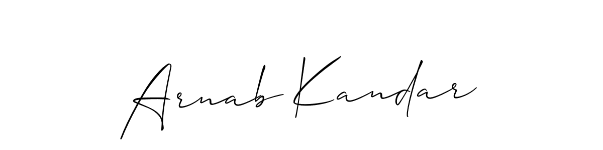 How to make Arnab Kandar signature? Allison_Script is a professional autograph style. Create handwritten signature for Arnab Kandar name. Arnab Kandar signature style 2 images and pictures png