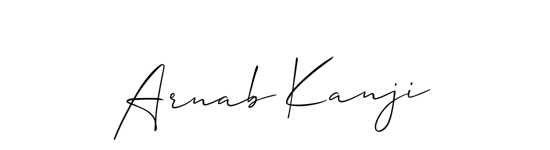 Create a beautiful signature design for name Arnab Kanji. With this signature (Allison_Script) fonts, you can make a handwritten signature for free. Arnab Kanji signature style 2 images and pictures png
