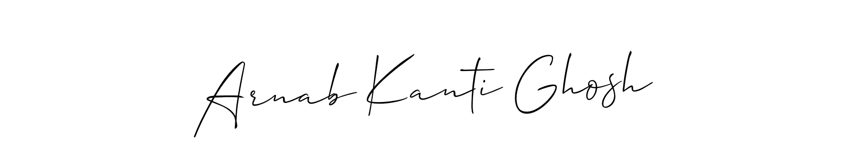Design your own signature with our free online signature maker. With this signature software, you can create a handwritten (Allison_Script) signature for name Arnab Kanti Ghosh. Arnab Kanti Ghosh signature style 2 images and pictures png