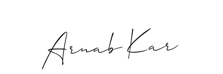 How to make Arnab Kar name signature. Use Allison_Script style for creating short signs online. This is the latest handwritten sign. Arnab Kar signature style 2 images and pictures png