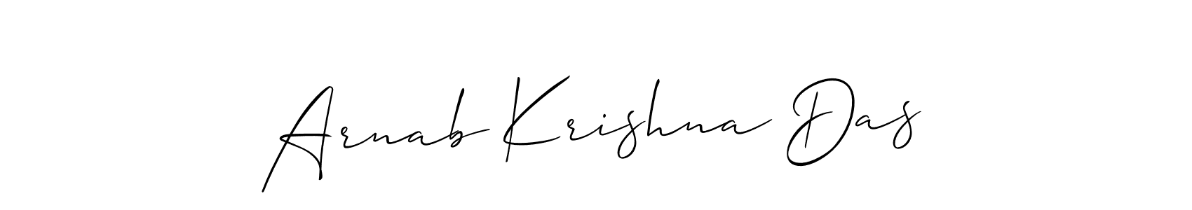 Make a short Arnab Krishna Das signature style. Manage your documents anywhere anytime using Allison_Script. Create and add eSignatures, submit forms, share and send files easily. Arnab Krishna Das signature style 2 images and pictures png