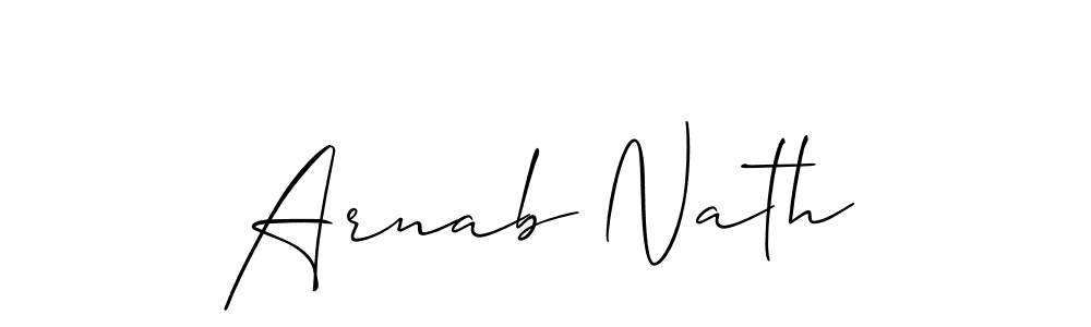 How to make Arnab Nath name signature. Use Allison_Script style for creating short signs online. This is the latest handwritten sign. Arnab Nath signature style 2 images and pictures png