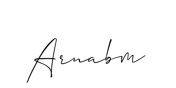 Allison_Script is a professional signature style that is perfect for those who want to add a touch of class to their signature. It is also a great choice for those who want to make their signature more unique. Get Arnabm name to fancy signature for free. Arnabm signature style 2 images and pictures png