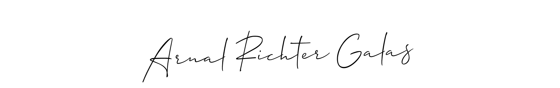 if you are searching for the best signature style for your name Arnal Richter Galas. so please give up your signature search. here we have designed multiple signature styles  using Allison_Script. Arnal Richter Galas signature style 2 images and pictures png