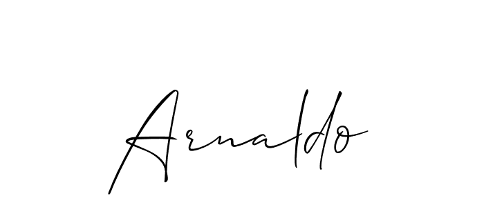How to make Arnaldo signature? Allison_Script is a professional autograph style. Create handwritten signature for Arnaldo name. Arnaldo signature style 2 images and pictures png