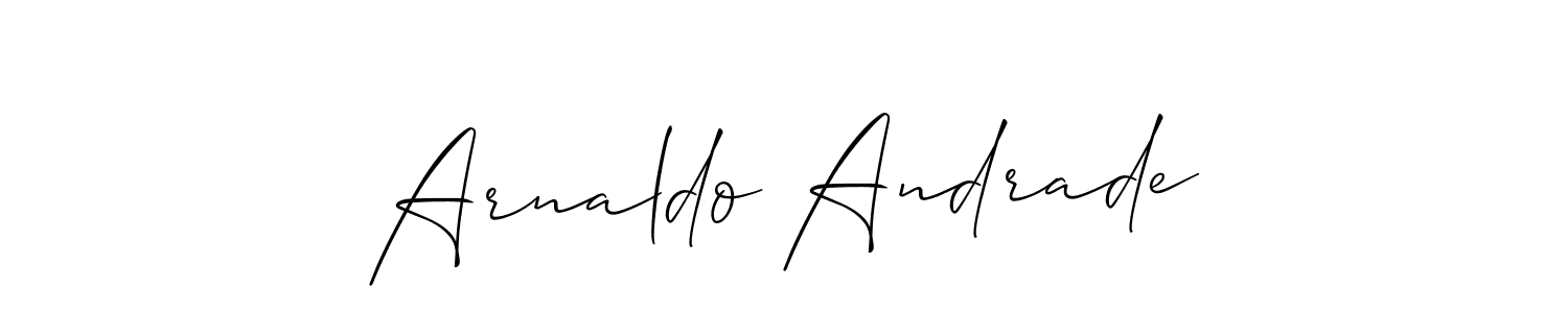 Use a signature maker to create a handwritten signature online. With this signature software, you can design (Allison_Script) your own signature for name Arnaldo Andrade. Arnaldo Andrade signature style 2 images and pictures png