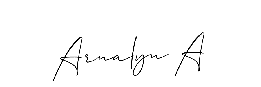 Check out images of Autograph of Arnalyn A name. Actor Arnalyn A Signature Style. Allison_Script is a professional sign style online. Arnalyn A signature style 2 images and pictures png