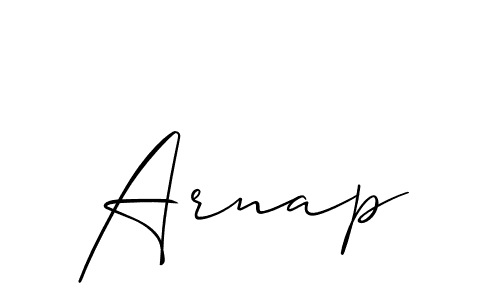 The best way (Allison_Script) to make a short signature is to pick only two or three words in your name. The name Arnap include a total of six letters. For converting this name. Arnap signature style 2 images and pictures png