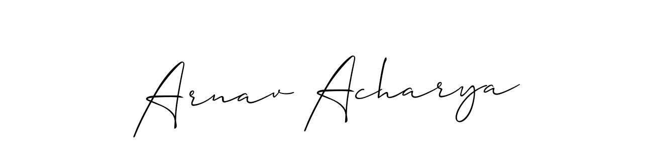 Also You can easily find your signature by using the search form. We will create Arnav Acharya name handwritten signature images for you free of cost using Allison_Script sign style. Arnav Acharya signature style 2 images and pictures png