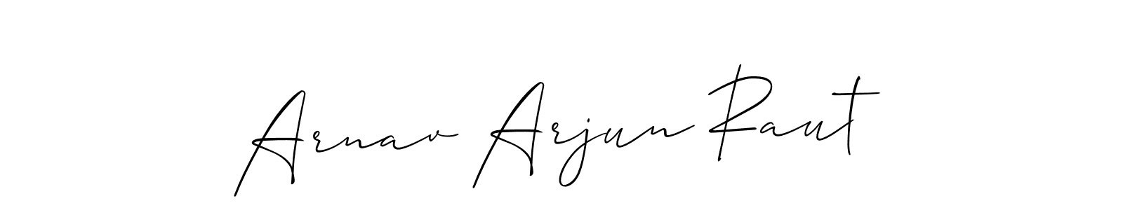 Also we have Arnav Arjun Raut name is the best signature style. Create professional handwritten signature collection using Allison_Script autograph style. Arnav Arjun Raut signature style 2 images and pictures png