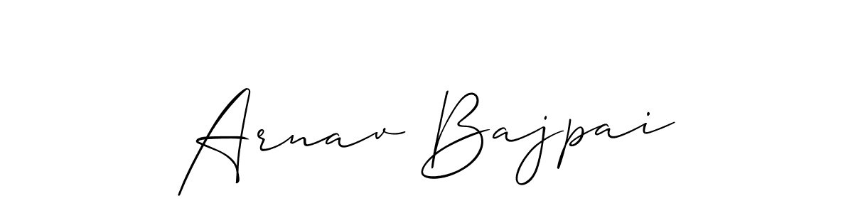 Arnav Bajpai stylish signature style. Best Handwritten Sign (Allison_Script) for my name. Handwritten Signature Collection Ideas for my name Arnav Bajpai. Arnav Bajpai signature style 2 images and pictures png