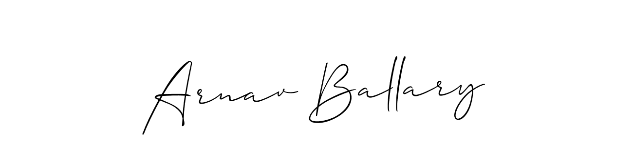 This is the best signature style for the Arnav Ballary name. Also you like these signature font (Allison_Script). Mix name signature. Arnav Ballary signature style 2 images and pictures png