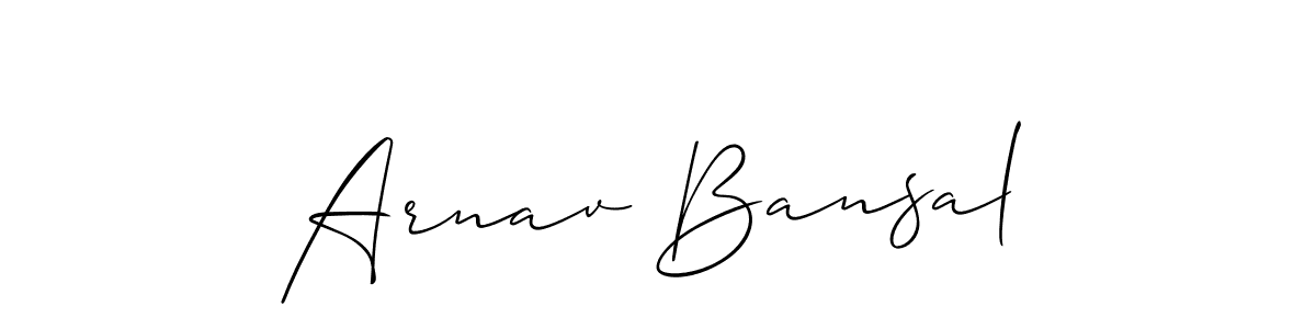 The best way (Allison_Script) to make a short signature is to pick only two or three words in your name. The name Arnav Bansal include a total of six letters. For converting this name. Arnav Bansal signature style 2 images and pictures png