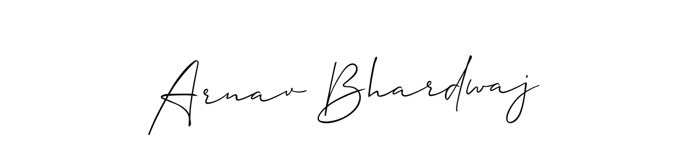 This is the best signature style for the Arnav Bhardwaj name. Also you like these signature font (Allison_Script). Mix name signature. Arnav Bhardwaj signature style 2 images and pictures png