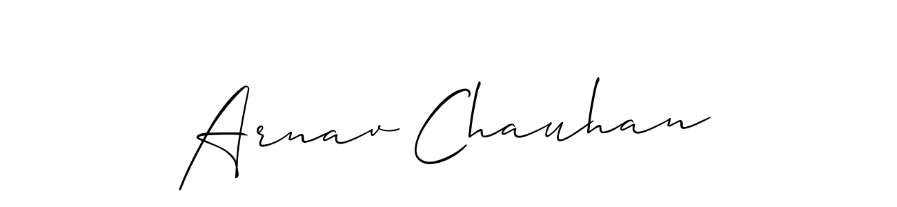 Arnav Chauhan stylish signature style. Best Handwritten Sign (Allison_Script) for my name. Handwritten Signature Collection Ideas for my name Arnav Chauhan. Arnav Chauhan signature style 2 images and pictures png