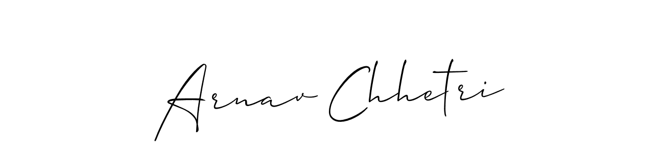 Allison_Script is a professional signature style that is perfect for those who want to add a touch of class to their signature. It is also a great choice for those who want to make their signature more unique. Get Arnav Chhetri name to fancy signature for free. Arnav Chhetri signature style 2 images and pictures png