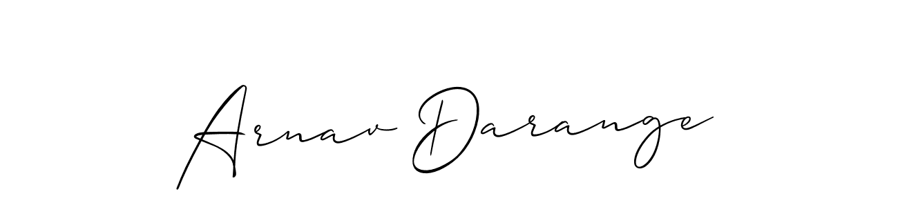 How to make Arnav Darange signature? Allison_Script is a professional autograph style. Create handwritten signature for Arnav Darange name. Arnav Darange signature style 2 images and pictures png