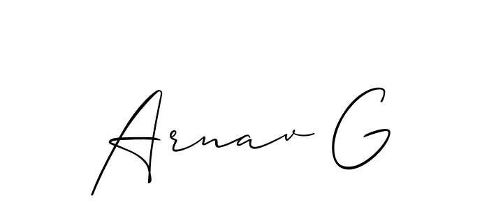 Once you've used our free online signature maker to create your best signature Allison_Script style, it's time to enjoy all of the benefits that Arnav G name signing documents. Arnav G signature style 2 images and pictures png