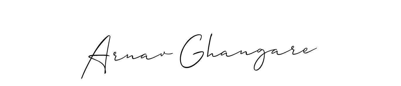 Make a short Arnav Ghangare signature style. Manage your documents anywhere anytime using Allison_Script. Create and add eSignatures, submit forms, share and send files easily. Arnav Ghangare signature style 2 images and pictures png