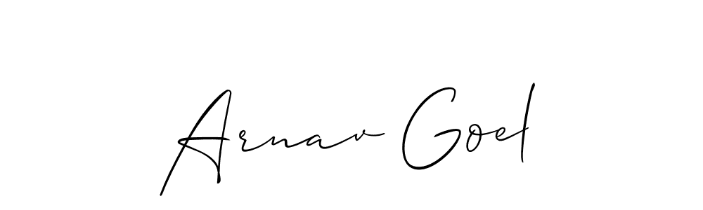 Also You can easily find your signature by using the search form. We will create Arnav Goel name handwritten signature images for you free of cost using Allison_Script sign style. Arnav Goel signature style 2 images and pictures png