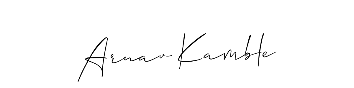 How to make Arnav Kamble signature? Allison_Script is a professional autograph style. Create handwritten signature for Arnav Kamble name. Arnav Kamble signature style 2 images and pictures png
