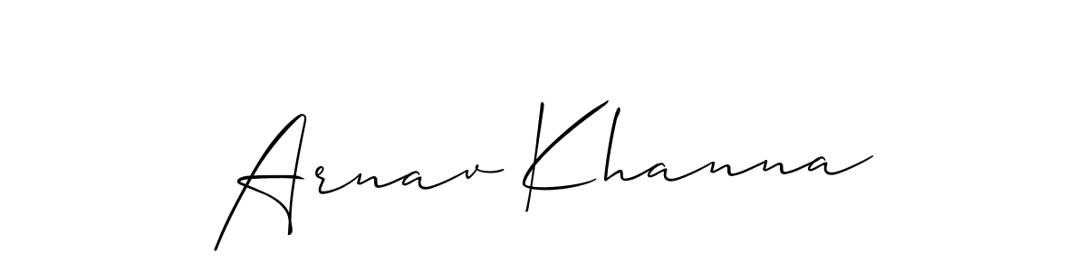 How to make Arnav Khanna signature? Allison_Script is a professional autograph style. Create handwritten signature for Arnav Khanna name. Arnav Khanna signature style 2 images and pictures png