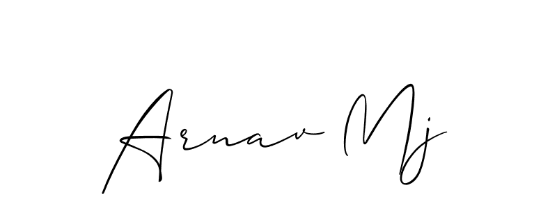 Also You can easily find your signature by using the search form. We will create Arnav Mj name handwritten signature images for you free of cost using Allison_Script sign style. Arnav Mj signature style 2 images and pictures png