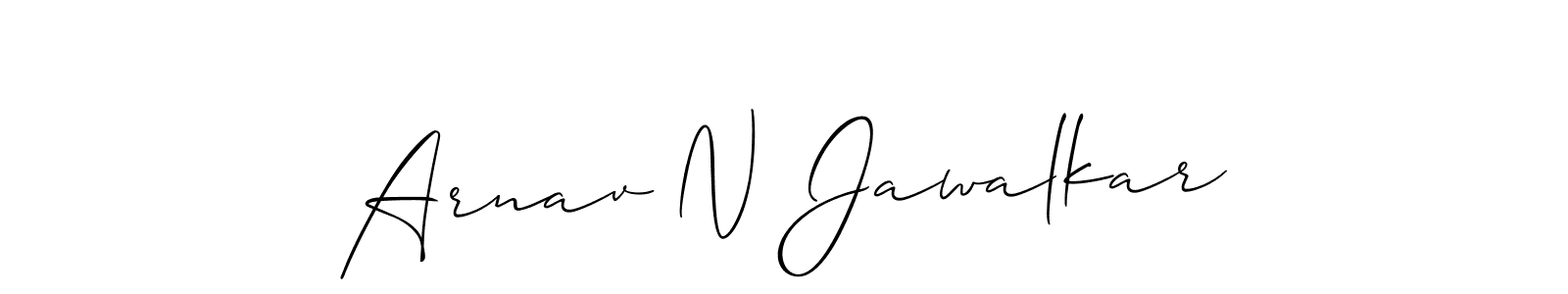 Similarly Allison_Script is the best handwritten signature design. Signature creator online .You can use it as an online autograph creator for name Arnav N Jawalkar. Arnav N Jawalkar signature style 2 images and pictures png