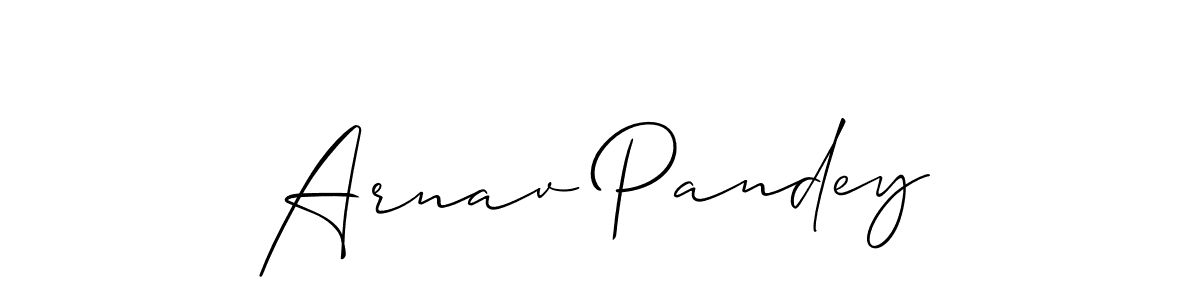 Design your own signature with our free online signature maker. With this signature software, you can create a handwritten (Allison_Script) signature for name Arnav Pandey. Arnav Pandey signature style 2 images and pictures png