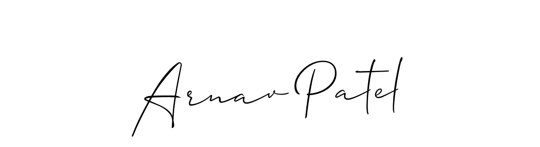 How to make Arnav Patel signature? Allison_Script is a professional autograph style. Create handwritten signature for Arnav Patel name. Arnav Patel signature style 2 images and pictures png
