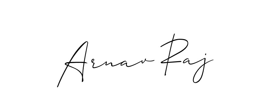 How to make Arnav Raj name signature. Use Allison_Script style for creating short signs online. This is the latest handwritten sign. Arnav Raj signature style 2 images and pictures png