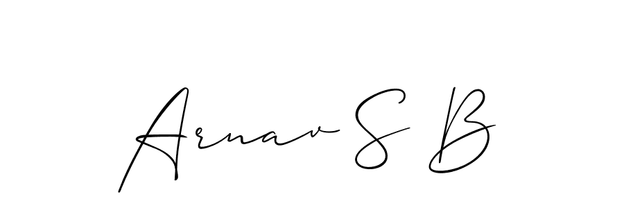 Best and Professional Signature Style for Arnav S B. Allison_Script Best Signature Style Collection. Arnav S B signature style 2 images and pictures png