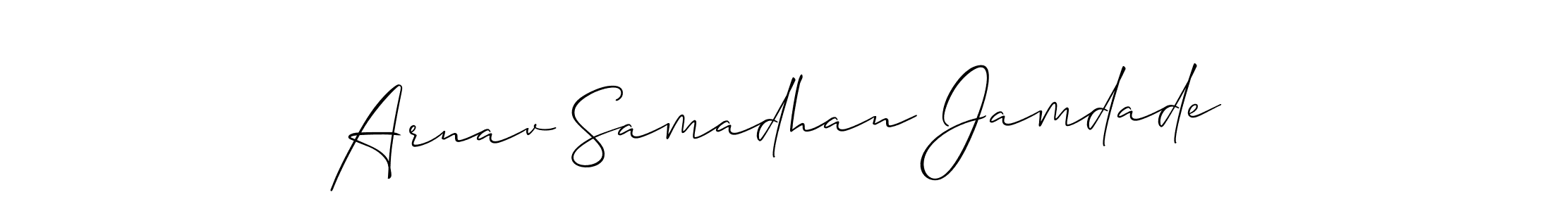How to make Arnav Samadhan Jamdade signature? Allison_Script is a professional autograph style. Create handwritten signature for Arnav Samadhan Jamdade name. Arnav Samadhan Jamdade signature style 2 images and pictures png