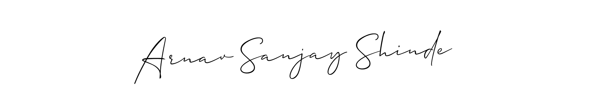 Also You can easily find your signature by using the search form. We will create Arnav Sanjay Shinde name handwritten signature images for you free of cost using Allison_Script sign style. Arnav Sanjay Shinde signature style 2 images and pictures png