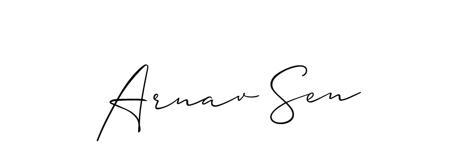 Make a short Arnav Sen signature style. Manage your documents anywhere anytime using Allison_Script. Create and add eSignatures, submit forms, share and send files easily. Arnav Sen signature style 2 images and pictures png