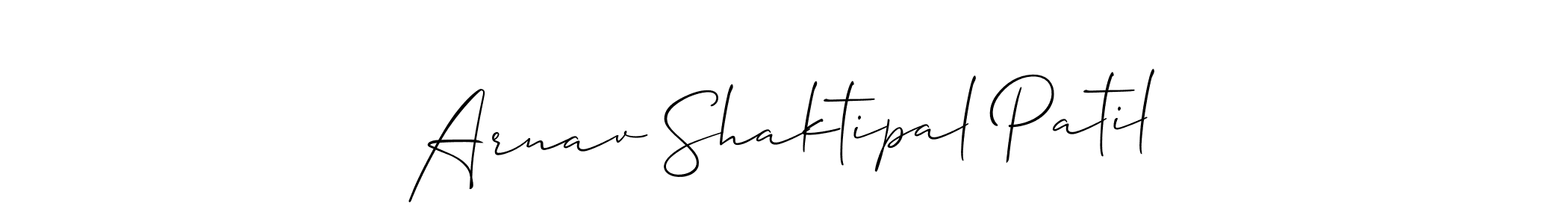 Design your own signature with our free online signature maker. With this signature software, you can create a handwritten (Allison_Script) signature for name Arnav Shaktipal Patil. Arnav Shaktipal Patil signature style 2 images and pictures png