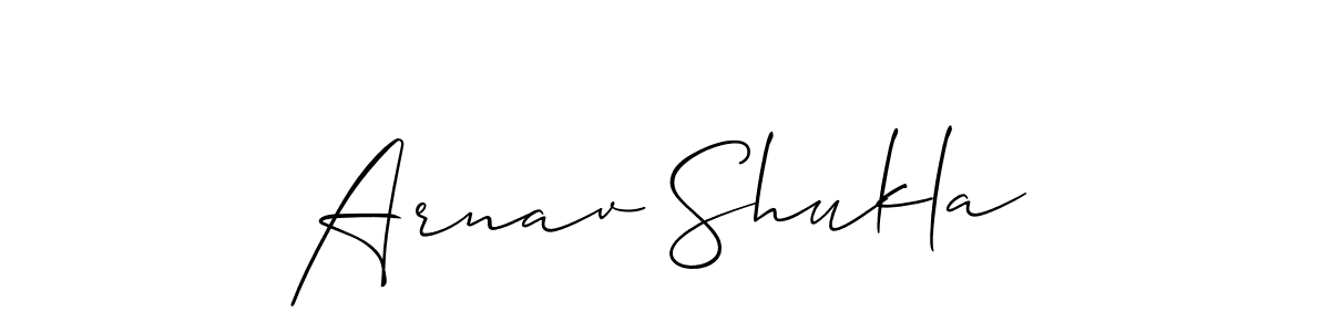 Use a signature maker to create a handwritten signature online. With this signature software, you can design (Allison_Script) your own signature for name Arnav Shukla. Arnav Shukla signature style 2 images and pictures png