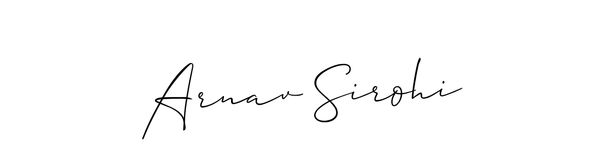 This is the best signature style for the Arnav Sirohi name. Also you like these signature font (Allison_Script). Mix name signature. Arnav Sirohi signature style 2 images and pictures png