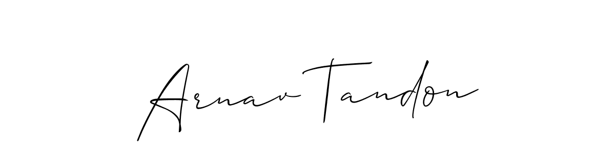 Arnav Tandon stylish signature style. Best Handwritten Sign (Allison_Script) for my name. Handwritten Signature Collection Ideas for my name Arnav Tandon. Arnav Tandon signature style 2 images and pictures png