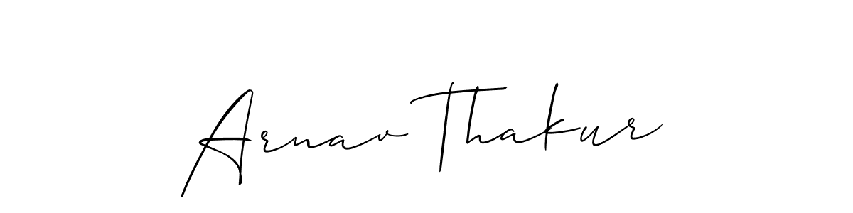 Also we have Arnav Thakur name is the best signature style. Create professional handwritten signature collection using Allison_Script autograph style. Arnav Thakur signature style 2 images and pictures png