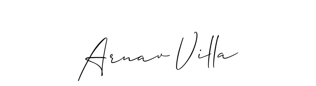 Also You can easily find your signature by using the search form. We will create Arnav Villa name handwritten signature images for you free of cost using Allison_Script sign style. Arnav Villa signature style 2 images and pictures png