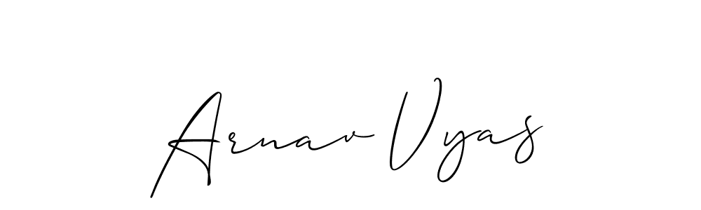 How to Draw Arnav Vyas signature style? Allison_Script is a latest design signature styles for name Arnav Vyas. Arnav Vyas signature style 2 images and pictures png