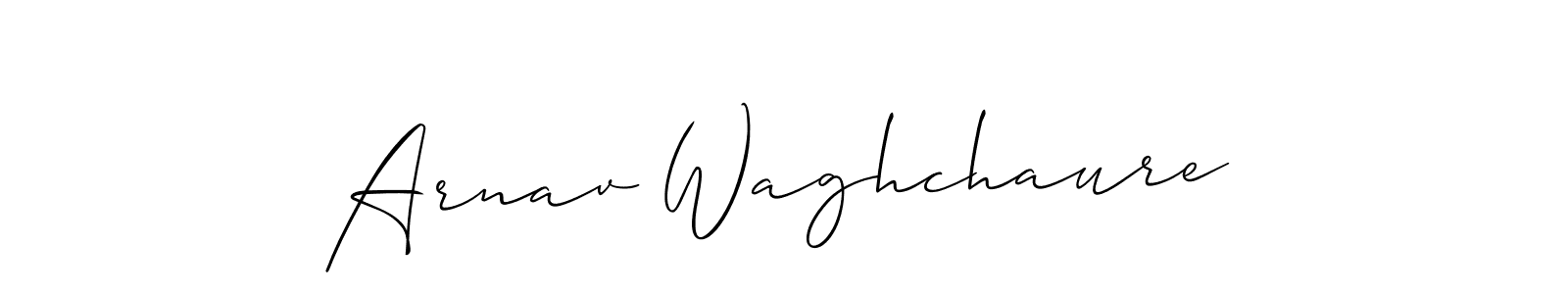Also we have Arnav Waghchaure name is the best signature style. Create professional handwritten signature collection using Allison_Script autograph style. Arnav Waghchaure signature style 2 images and pictures png