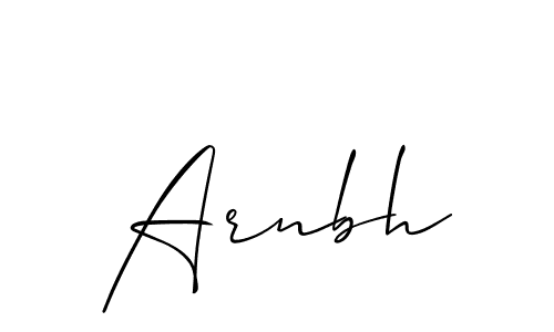 It looks lik you need a new signature style for name Arnbh. Design unique handwritten (Allison_Script) signature with our free signature maker in just a few clicks. Arnbh signature style 2 images and pictures png