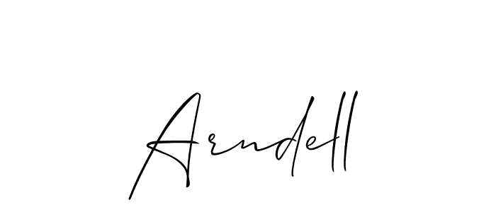 How to make Arndell name signature. Use Allison_Script style for creating short signs online. This is the latest handwritten sign. Arndell signature style 2 images and pictures png