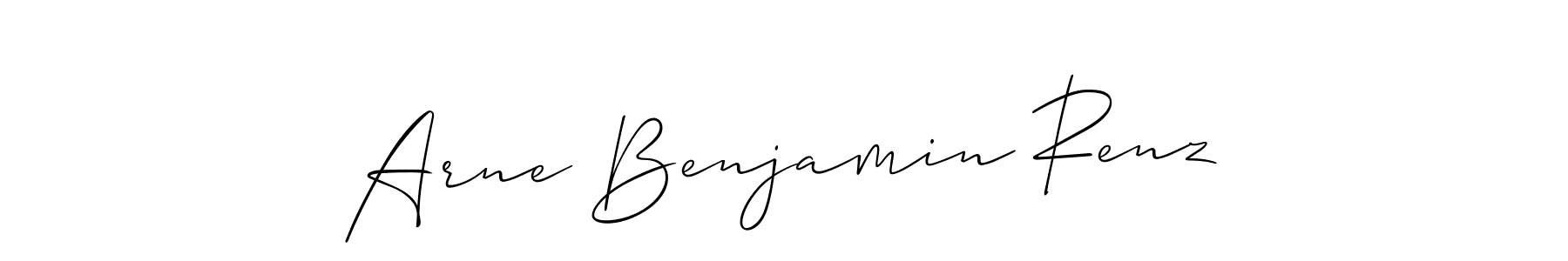 Arne Benjamin Renz stylish signature style. Best Handwritten Sign (Allison_Script) for my name. Handwritten Signature Collection Ideas for my name Arne Benjamin Renz. Arne Benjamin Renz signature style 2 images and pictures png