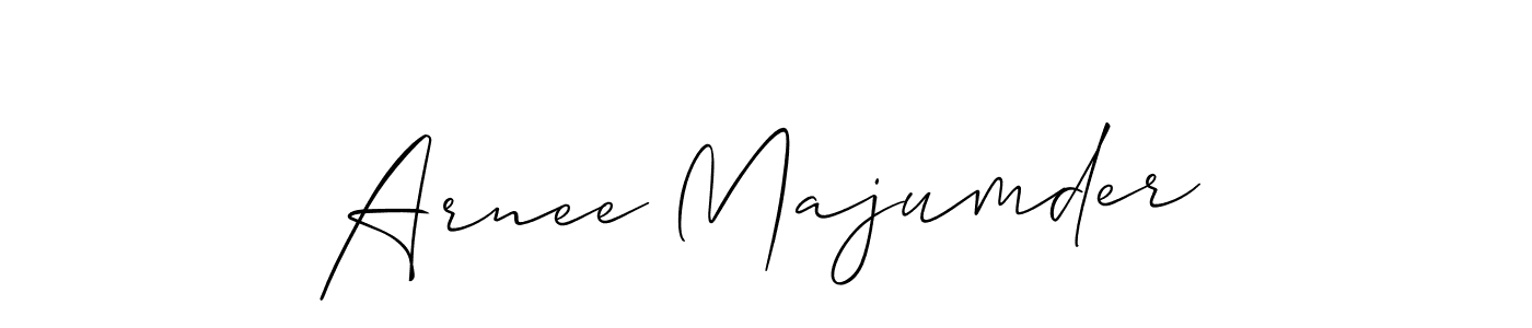 You should practise on your own different ways (Allison_Script) to write your name (Arnee Majumder) in signature. don't let someone else do it for you. Arnee Majumder signature style 2 images and pictures png